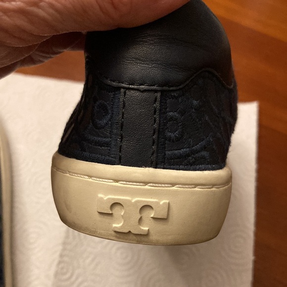 Tory Burch Navy Lace Sneakers - Picture 7 of 11